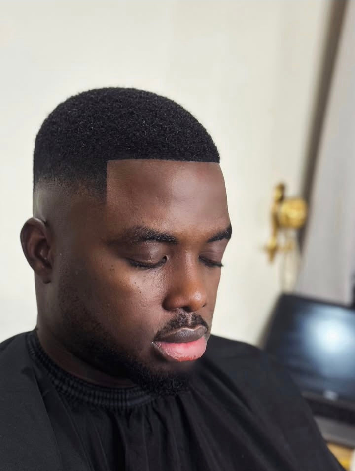 Skin fade with sharp line up